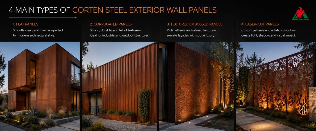 4 Main Types of Corten Steel Exterior Wall Panels